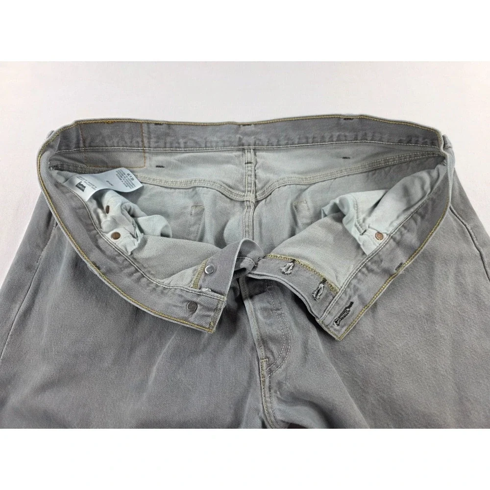 Levis 501 Mens Jeans 2012 Button fly Light Blue 42x36 Distressed Faded